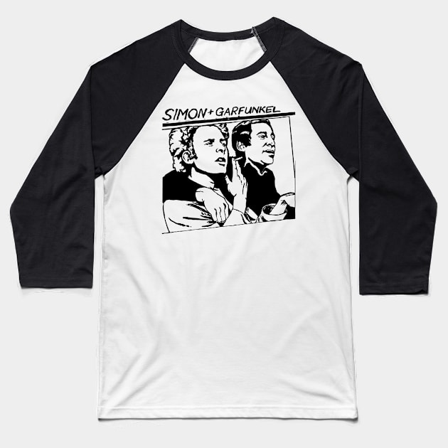 Simon & Garfunkel - Meme Design Baseball T-Shirt by CultOfRomance